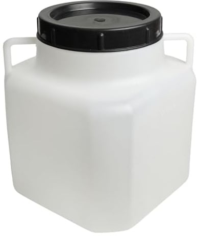 Food-Grade Plastic Barrel with Screw Lid – Fermentation & Storage Container for Food, Water, Pickling, Brewing – Durable & Lightweight, 5L to 40L (Medium - 10L)