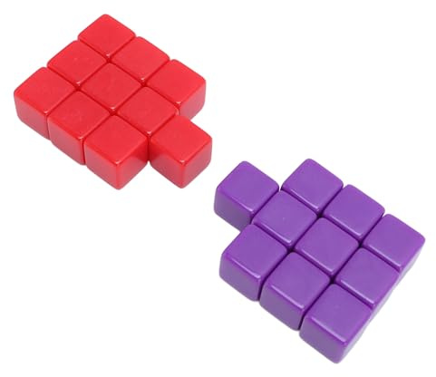 Walmeck DIY Mehrfarbige Leere Würfel Set für Brettspiele Bildungs Aktivitäten Rot Lila 20 Stück