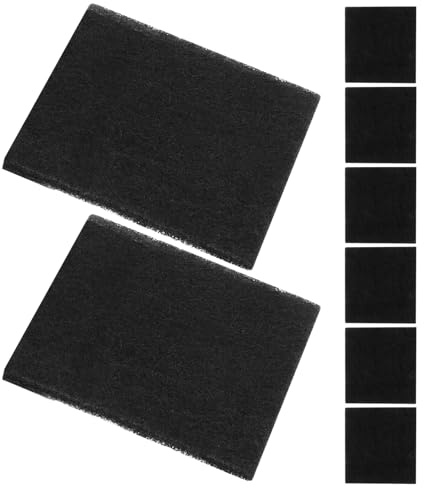SOLUSTRE 8 Stück katzentoilettebehälter ersatzfilte geruchsfilter katzenklo Filter kohlefilter katzenklo aktivkohle Katzenstreupolster katzenstreu Filter Black