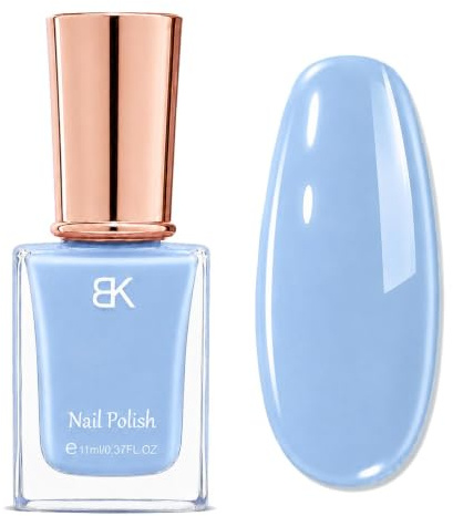 Blue Nail Polish - Sky Blue Nail Varnish - Air Quick Dry Nail Polish - Easy Apply Long-Lasting Nail Varnish - High Glossy Nail Paint Nail Art Polish For Women Girls