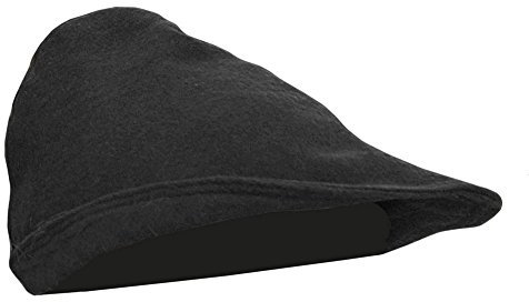 Battle Merchant Mittelalter Hut aus Wolle Robin Hood 100% Wolle Hut Haube Ritter LARP Kleidung Wikinger (Schwarz)