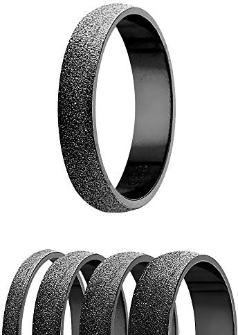 Treuheld Ring - 925 Silber - 4 Breiten - Diamant - Schwarz [01.] - Breite: 2mm - Ringgröße: 48