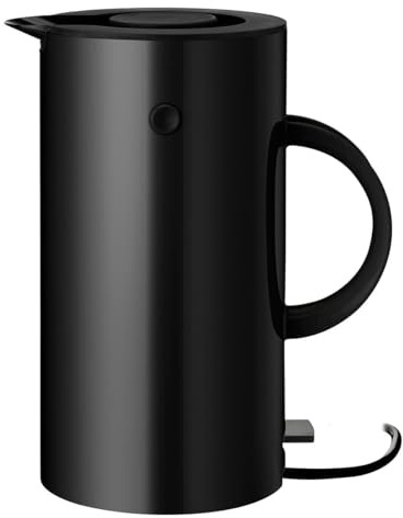 Stelton EM77 Electric Kettle 1.5L Black, Erik Magnussen Design, Cordless, Removable Limescale Filter, Dry Boil Safety, Iconic Danish Design for Kitchens
