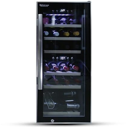 Frigorífico para vino con dos zonas de temperatura para 24 botellas Compresor Eff-klasse A (Maňe 840X395X540, 40 kg)