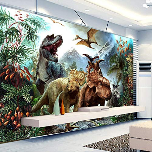 Benutzerdefinierte 3D Poster Fototapete 3D Cartoon Dinosaurier Vlies Wandbild Wohnzimmer Schlafzimmer Kinderzimmer Wandbilder Tapete