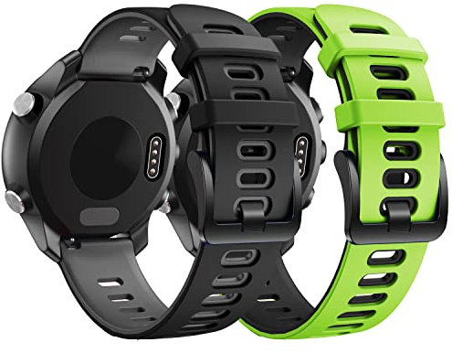 NotoCity Bracelet Vivoactive 3, Bracelet de Remplacement en Silicone de 20mm pour Samsung Galaxy Active 2/Garmin Forerunner 645/245/Garmin Venu/Galaxy Watch 42mm