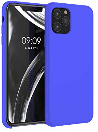 kwmobile Hülle kompatibel mit Apple iPhone 11 Pro Hülle - Silikon Handy Case - Handyhülle weiche Oberfläche - kabelloses Laden - Baltik Blau