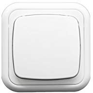 Interruptor cruzado de superficie 10A 250V, ideal para controlar luces desde múltiples puntos en hogares y oficinas.