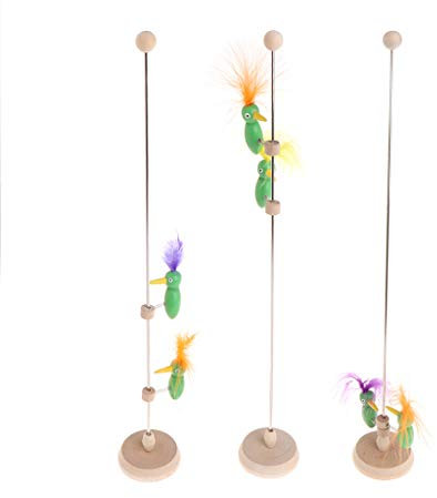 lijun Lustige Spechtstangen Vintage Retro Klassisches Spielzeug Holzspielzeug Schieben Kinderspielzeug Geschenk