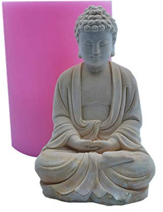 CUICUI Gran 3D Buda Statu Molde de Silicona moldes para Velas Estatua Hecha a Mano Molde de Porcelana para Hornear Herramientas Decorativas artesanías de Resina