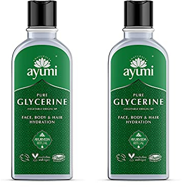 Ayumi, Pure Glycerine, For Face, Body & Hair Hydration, Helps Dry Skin, 2 x 150ml