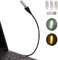 EBYPHAN Mini LED USB, luce per tastiera flessibile per computer portatile, computer portatile, collo di cigno regolabile + paralume rimovibile, 4 luci miste LED USB (2 bianche + 2 giallo caldo) (nero)