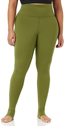 Amazon Essentials Damen Build Your Own Studio Sculpt Leggings mit gekreuzter Taille und voller Länge (Früher Core 10), Dunkles Olivgrün, XS