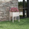 Tidyard Jardinière/Lit Surélevé Bois de Pin Massif, offrant Un Espace Suffisant pour Les Plantes/Les Fleurs, Style Naturel, Résistant aux intempéries, Blanc 50x50x70 cm