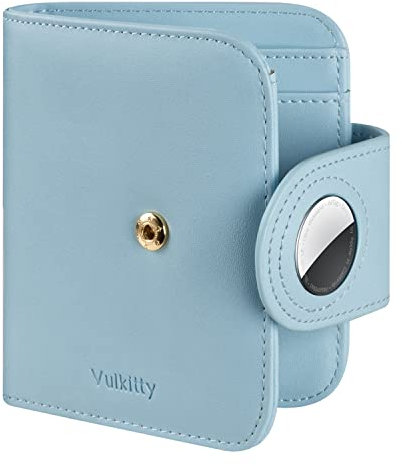 Vulkitty Portafoglio da donna Airtag Portafoglio da donna piccola borsa in pelle PU portafoglio compatto per le donne con protezione RFID