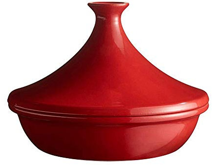 Casserole Dishes with Lids Large Lead Free Cooking Tagine, Ceramic Pots with Lid for Different Cooking Styles (Red)