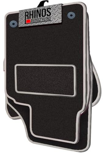 Tailored To Fit NISSAN JUKE (2020 ONWARDS) - Non Slip, Complete Carpet Car Floor Mats, All Weather, Anti-Slip Backing, Easy to Clean - Black Mat + Light Grey Leather Edging