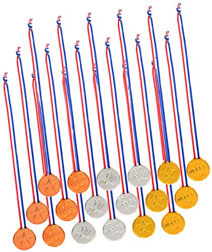 STOBOK 36stücke Mädchen Medaillen Gold Silber Und Auszeichnungen Mit Lanyards Für Kinderwettbewerbe Sportveranstaltungen Und Geburtstagsfeiern Für Kleine Sieger