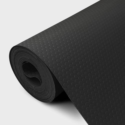 wohomuke Schubladenmatte 55x600cm Matte für schubladen Kühlschrankmatten Für Schubladen Regale Schrank Kühlschrank(Schwarz,55cmx6m)