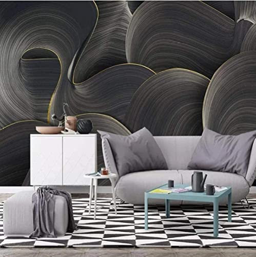 EPZEY Wandbild Tapete Modern Minimalistisch 3D Abstrakte Linien Wellen Dekorativer Hintergrund, Wandtapete, Wohnzimmer, Abziehen Und Aufkleben, Wandfoto, Abnehmbare Wandkunst, Wandposter 400x280 cm
