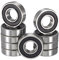 HiPicco R8-2RS Deep Groove Ball Bearings, ID 1/2 x OD 1-1/8 x Width 5/16 Double Rubber Sealed Ball Bearing Pre-Lubricated Chrome Steel Z2 Lever 10pcs