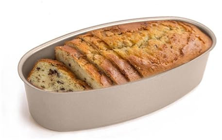 Tissting Cheese Cake Pan Oval Shaped 9 Inch Gold Non Stick Carbon Steel Cheesecake Tin Bread Baking Mould Loaf Pan for Oven and Instant Pot
