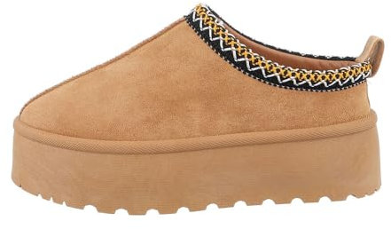 Ital Design Damenschuhe Freizeitschuhe Hausschuhe, WL-008-, Textil, Camel, Gr. 36