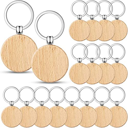 Iunipusy Schlüsselanhänger, 50 Stücke DIY Schlüsselanhänger Rohlinge, Personalisierbare Leichte Schlüsselanhänger für Basteln, Dekorieren und als Individuelle Geschenk