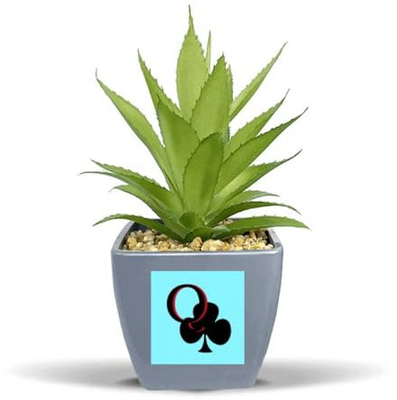 no/no Happiness Queen Club Q Poker Künstliche Ananas-Blumentopf-Vase, Mini-Dekor