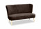 Ares Meble Retro Sofa 2 Sitzer 130x70 cm - Relaxsofa - Vintage Kleine Sofa - Sofa Zweisitzer - Sofabed - Mini Couch - 2er Sofa - Wohnzimmer Couch - Beine aus Sonoma - Braun