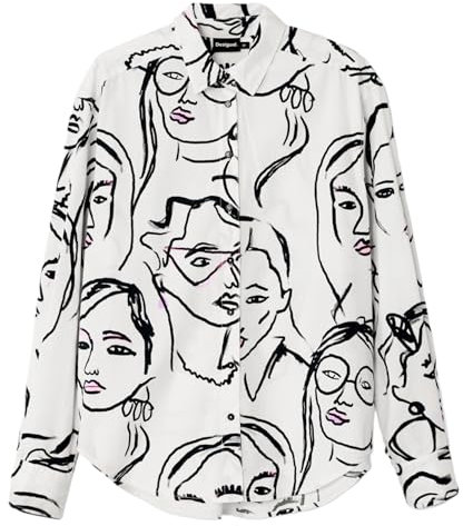 Desigual CAM_Faces, 1000 Blanco, M