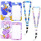 Ausweishülle mit Band, 2 Stücke Kartenhalter Kinder Schlüsselband Personalisiert Duck Fahrkartenhülle Busfahrkarten Kartenhülle Hartplastik Lanyard mit Kartenhülle Card Sleeves