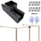 VoTwoofv Kit di staffe per pergola 15,2 x 15,2 cm, staffa a T a 3 vie per falegnameria, kit per travi in legno (effettivo: 14 x 14 cm) gazebo da esterno, pergole da patio, capanne di tronchi (1