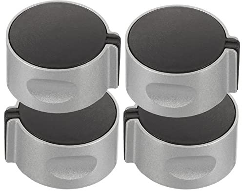 KONTONTY Boutons De Cuisinière à Gaz En Alliage De Zinc, Boutons De Brûleur Métal, Remplacement Rotation 45° Gauche Et Droite, Usage La Cuisine Gaz, Lot De 4 Pièces, Installation Rapide