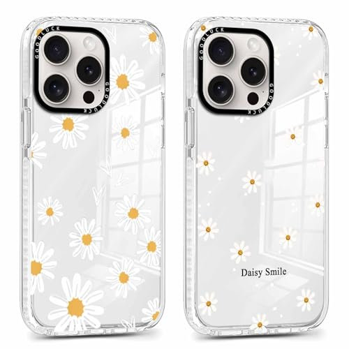 Xylota 2 Stück Transparent Handyhülle für iPhone 16 Pro 6,3 Hülle, Durchsichtig Case Muster Aesthetic Blumen Mädchen Frauen Schutzhülle, Weich Silikon TPU Bumper Stoßfeste Cover für iPhone 16 Pro,22