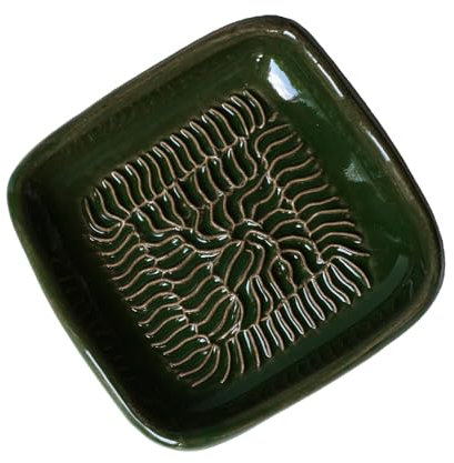 ANCKERAMIC Grattugia Ceramico originale Finlandia – Grattugia in ceramica per noce moscata, grattugia aglio, grattugia zenzero, prodotto in Finlandia (giallo-verde)