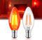 Bonlux Red Light Bulbs, 4W LED B15 Candle Light Bulbs, Small Bayonet Cap, 40W Equivalent, Clear Glass Fireglow Bulb for Electric Fire, Sleep, Christmas, Halloween - 2 Pack
