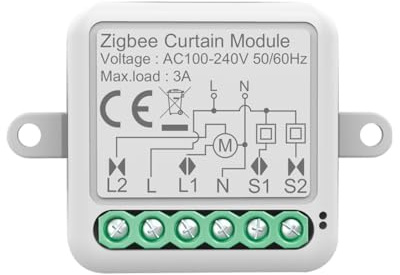 Boddceto Tuya Zigbee Smart Curtain Switch Module Intelligenter Schalter Unterstützt APP-Fernbedienung für Vorhangschalter