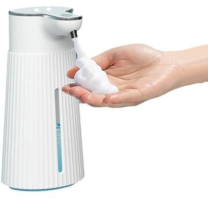 Seifenspender Automatisch Wandbefestigung 400ML Elektrischer Seifenspender mit Sensor Infrarot,USB Wiederaufladbar Schaumseifenspende No Touch,IPX6 Wasserdicht Für Küche,Bad,Schule,Hotel