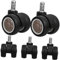 HOMSFOU 5Pcs Caster Wheels for Gaming Chair Silent Office Chair Replacement Wheels Smooth Rolling Casters for Office Supplies Compatible with Computer Chairs