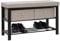 DuneDesign Schuhbank mit Sitzfläche - 81x32x50 Schuhregal mit Aufbewahrungsboxen - Schuhschrank mit Sitzbank - Schuhkommode Flur Bank mit Stauraum - Schuhsitzbank mit Polster - Polsterbank Garderobe