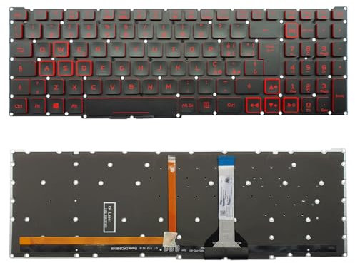 TASTIERA ITALIANA PER ACER NITRO 5 AN515-56-55KL ROSSA RETROILLUMINATA RGB