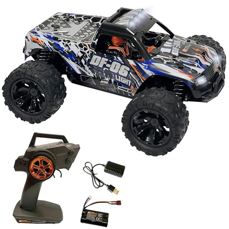 DF Models DF06 Light Truck RTR (LxBxH 31x23,5x14 cm, ca. 1000 g, Maßstab 1:14, bis zu 40 km/h schnell, ab 14 Jahren, inkl. Akku und USB Ladekabel, ferngesteuertes Auto, Spielzeug) 3134