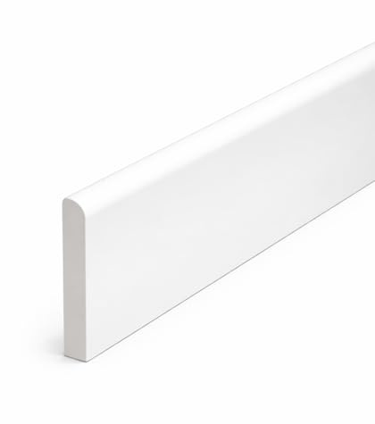 White Plastic UPVC Trim 90mm x 1 Metre, Plastic Edging Trim for Fascia Boards, Window Sills and Doors, Architrave Skirting Board (3)