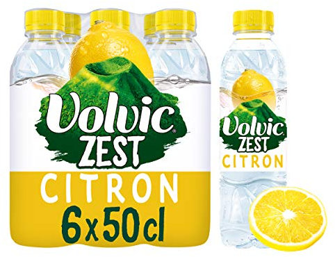 Volvic ZEST Boisson à l'Eau Citron Pack de 6 Bouteilles x 50 cl