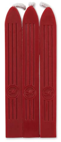 MANUSCRIPT Pen Company MSH7633RW Sealing Wax with Wick - Red (Piece of 3)