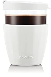 Bodum JOYCUP 12091-913 Glass Travel Mug with Lid and Silicone Sleeve 0.4 L