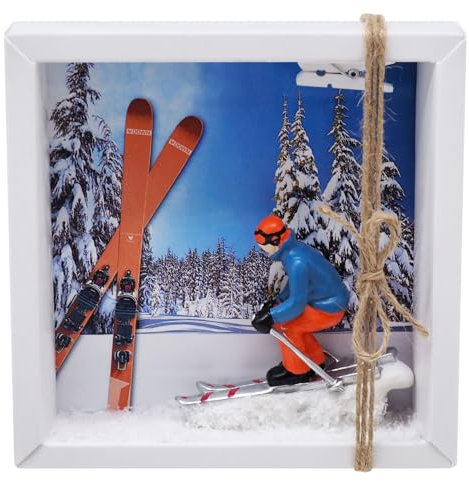 ZauberDeko Geldgeschenk Verpackung Abfahrtslauf Ski Fahren Winterurlaub Skiurlaub Berge Geschenk Skiausrüstung