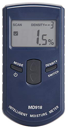 Akozon Igrometro Digitale, MD918 Tester Misuratore Rilevatore umidità Digitale LCD Elettromagnetico Induttivo Detector Intervallo 4% ~ 80% RH Precisione 0,5% Igrometro per Legno, Cartongesso, Tappeti