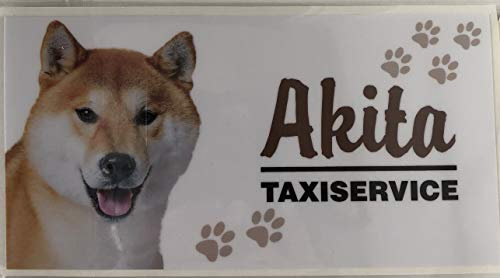Pfronten-Schmuck Aufkleber Auto Taxiservice Hund verschiedene Rassen 16 x 8,5cm (Akita)